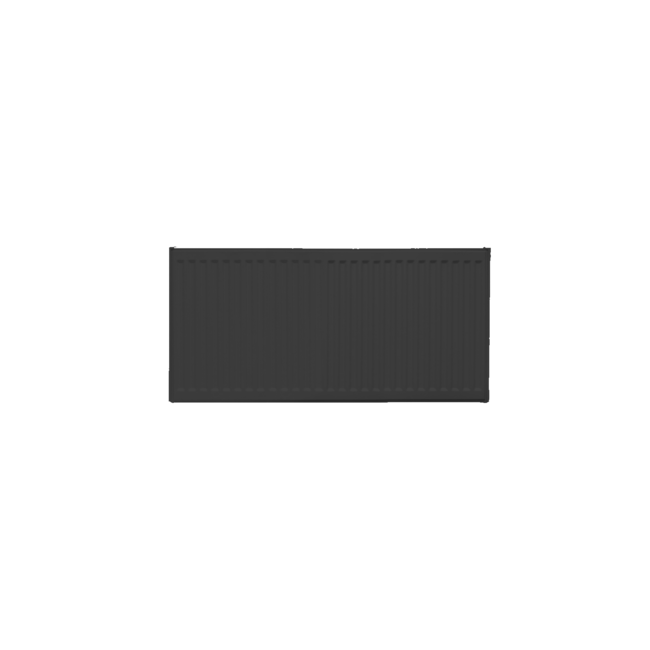 H50 x B220 T33 - Paneelradiator C8 geribbelde voorzijde Mat Zwart