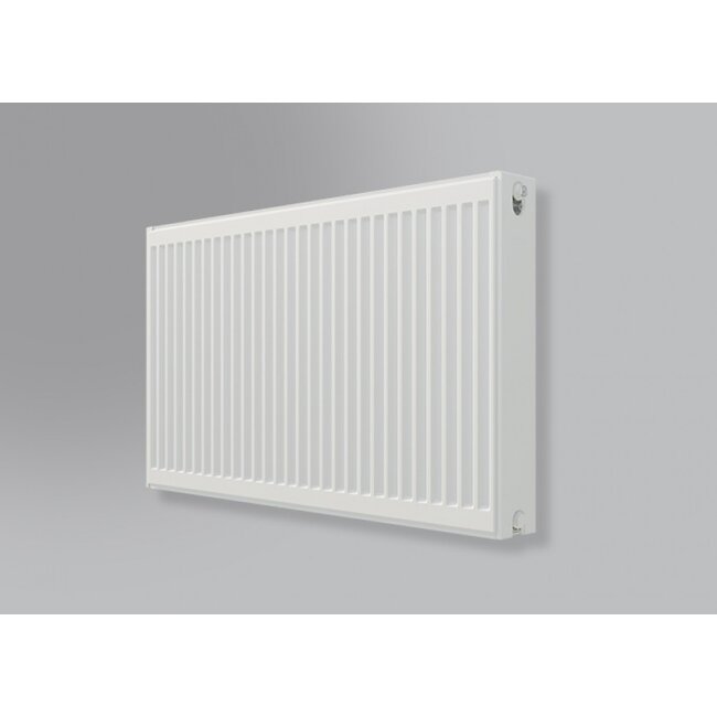 H40 x B100 T22 - Paneelradiator C6  geribbelde  voorzijde Wit