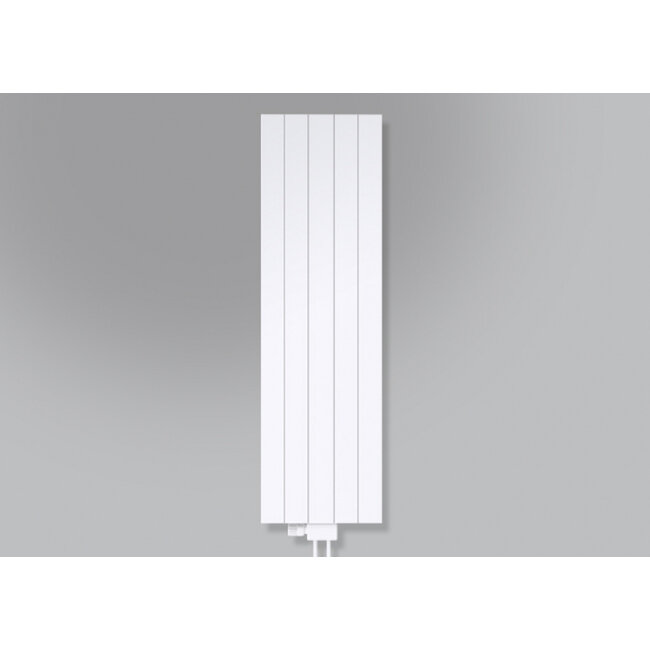 H180 x B60 Verticale designradiator T20 - C6 gegroefd Wit