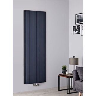 Copa H200 x B40 Verticale designradiator T20 - C6 gegroefd Mat Zwart