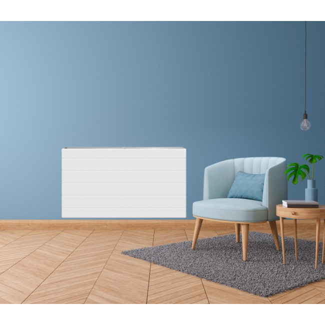 H60 x B60 T11 - Paneelradiator C4 gegroefde voorzijde Wit