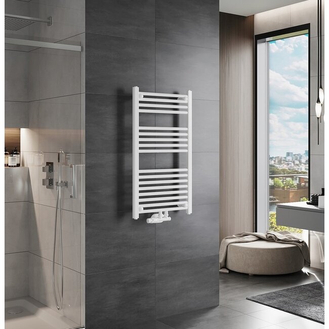 H140 x B60 cm - Handdoekradiator - Wit