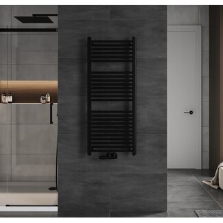 Isorad H140 x B50 cm - Handdoekradiator - Mat Zwart