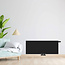 H50 x B80 T22 - Paneelradiator C8 gegroefde voorzijde Mat Zwart