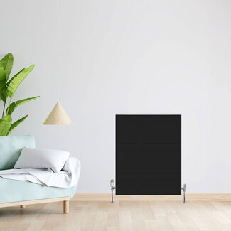 Copa H90 x B120 T11 - Paneelradiator C4 gegroefde voorzijde Mat Zwart