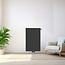 H90 x B40 T11 - Paneelradiator C8 geribbelde voorzijde Mat Zwart