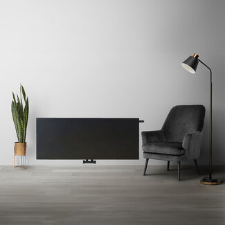 Copa H50 x B120 T22 - Paneelradiator C8 vlakke voorzijde Mat Zwart