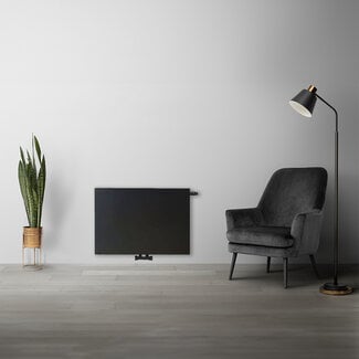 Copa H90 x B100 T11 - Paneelradiator C8 vlakke voorzijde Mat Zwart