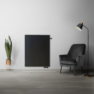 Copa H90 x B80 T22 - Paneelradiator C6 vlakke voorzijde Mat Zwart