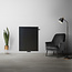 H90 x B80 T22 - Paneelradiator C8 vlakke voorzijde Mat Zwart