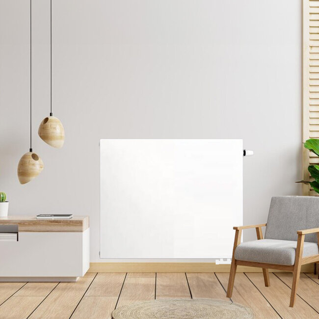 H60 x B60 T22 - Paneelradiator C6 vlakke voorzijde Wit