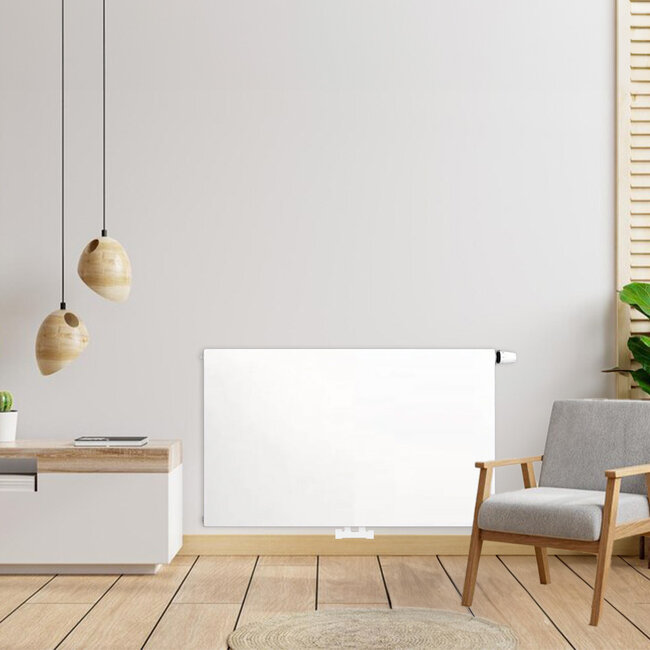 H60 x B100 T33 - Paneelradiator C8 vlakke voorzijde Wit