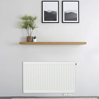 Copa H90 x B40 T11 - Paneelradiator C6 geribbelde voorzijde Wit