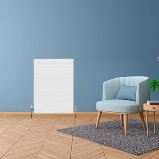 Copa H90 x B40 T22 - Paneelradiator C4 gegroefde voorzijde Wit