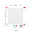 H60 x B80 T33 - Paneelradiator C8 geribbelde voorzijde Wit