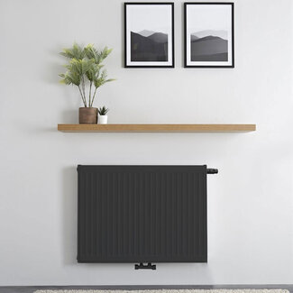 Copa H50 x B60 T22 - Paneelradiator C8 geribbelde voorzijde Mat Zwart