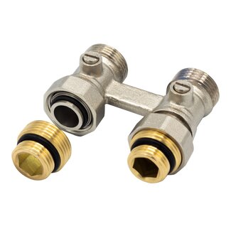 Isorad Aansluitblok met Vloeraansluiting 3/4 EK - 1/2 - MM