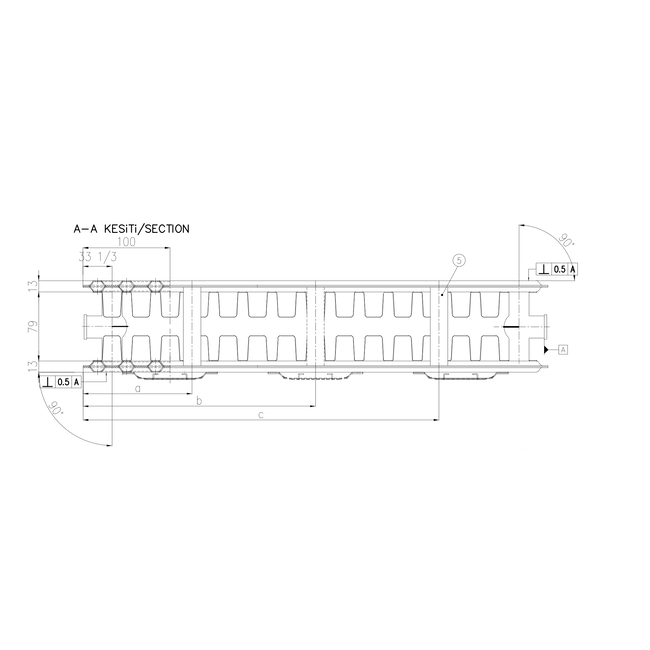 H60 x B300 T22 - Paneelradiator C4 geribbelde voorzijde Wit