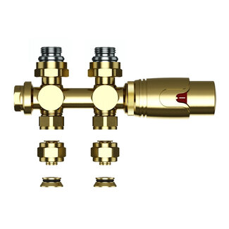 Isorad Thermostatisch Multi blok set - Goud - 15 / 16 mm