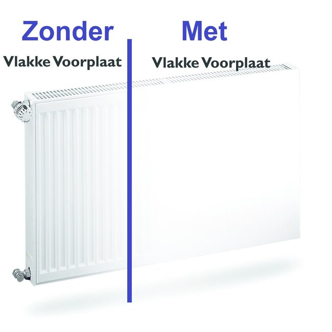 H50 x B180 cm FLAT radiator voorplaat - Wit (Ral 9016)