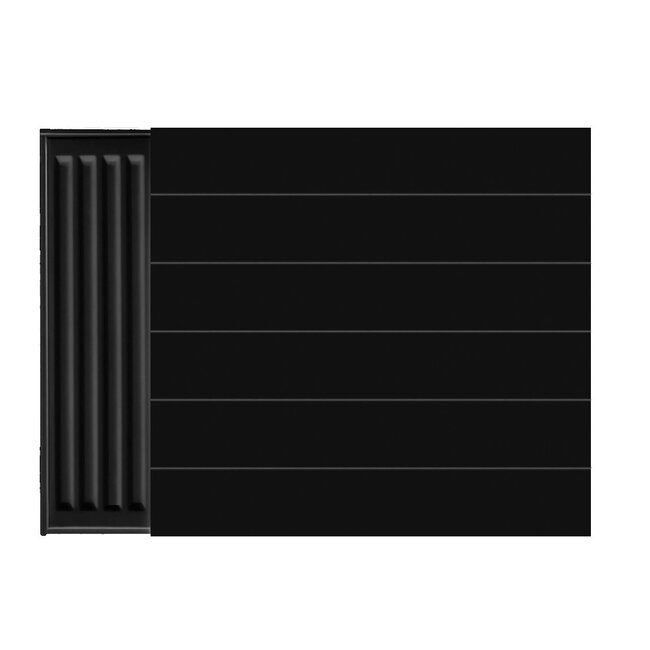 H60 x B220 cm  LINEA radiator voorplaat - Zwart (Ral 9005)