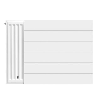 Magna H60 x B200 cm  LINEA radiator voorplaat - Wit (Ral 9016)