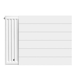 Magna H30 x B200 cm  LINEA radiator voorplaat - Wit (Ral 9016)