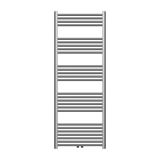 Handdoekradiator - Midden aansluiting - 160 x 60 cm - Gun metal Grijs