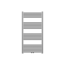 Handdoekradiator - Midden aansluiting - 120 x 60 - Gun metal Grijs