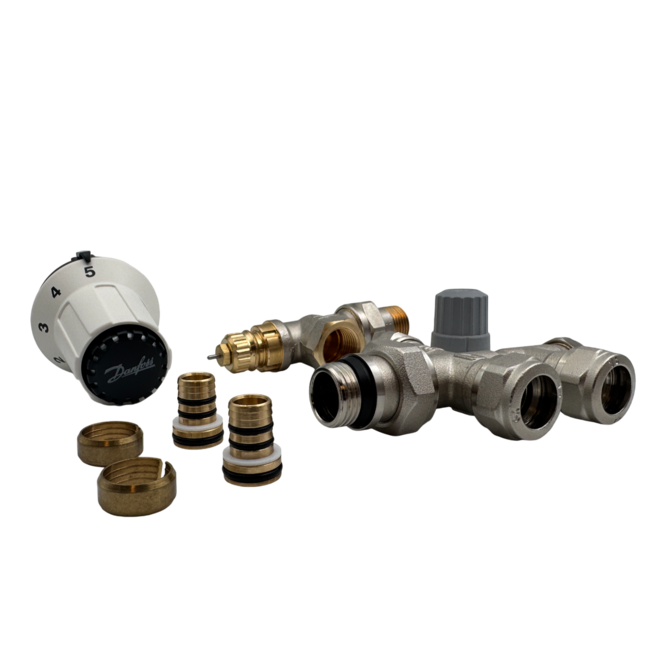 combi Danfoss thermo haaks verkeerd + GK onderblok 16mm