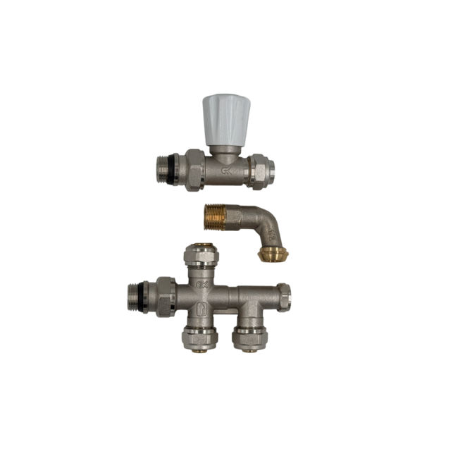 GH combi rechte kraan 15mm + onderblok 16mm