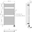 Smart WIFI elektrische handdoekradiator Gunmetal  (700 Watt) 118,5 x 60 cm