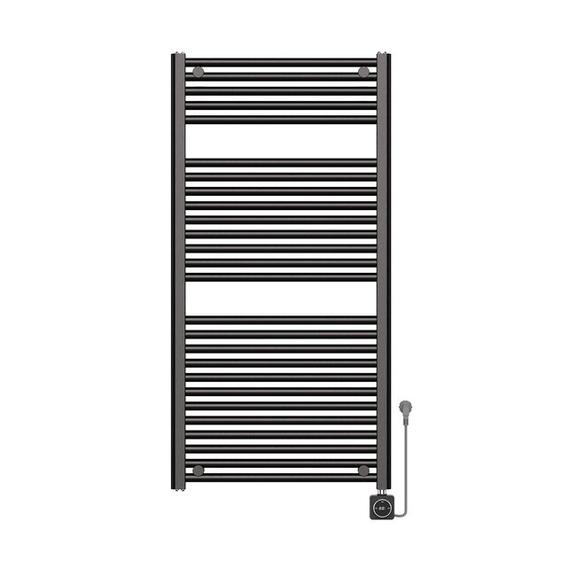 Smart WIFI elektrische handdoekradiator Gunmetal  (700 Watt) 118,5 x 60 cm