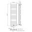Handdoek Radiator - Midden Aansluiting - 180x50 - Zwart