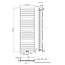 Handdoek Radiator - Midden Aansluiting - 180x60 - Wit