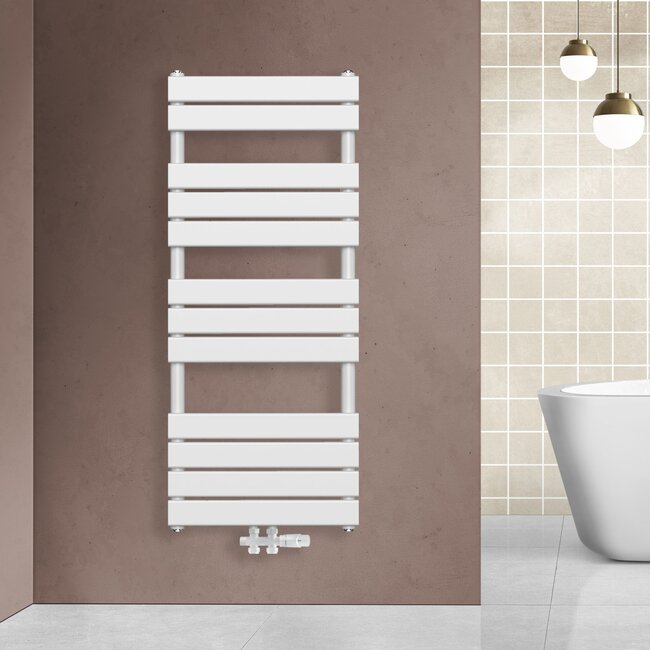 Handdoek Radiator - Midden Aansluiting - 160x50 - Wit