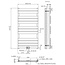 Handdoek radiator - Midden Aansluiting - 120x60 - Wit