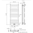 Handdoek radiator - Midden Aansluiting - 120x50 - Wit