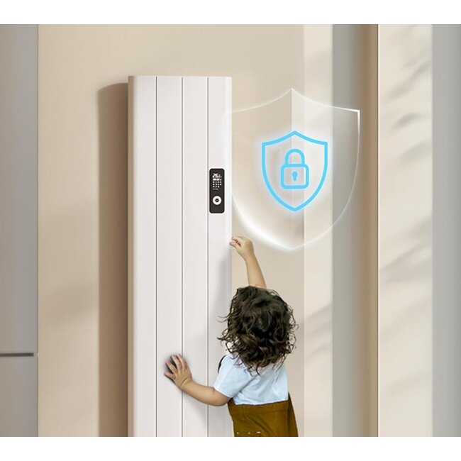 elektrische designradiator verticaal H160 x B54 cm - Wit 2000 Watt