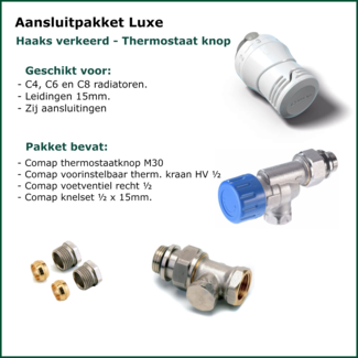 Isorad Set 4 - Zij Aansluitset HV - Luxe