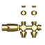 Thermostatisch Multi blok set - Geborsteld Goud - 15 / 16 mm