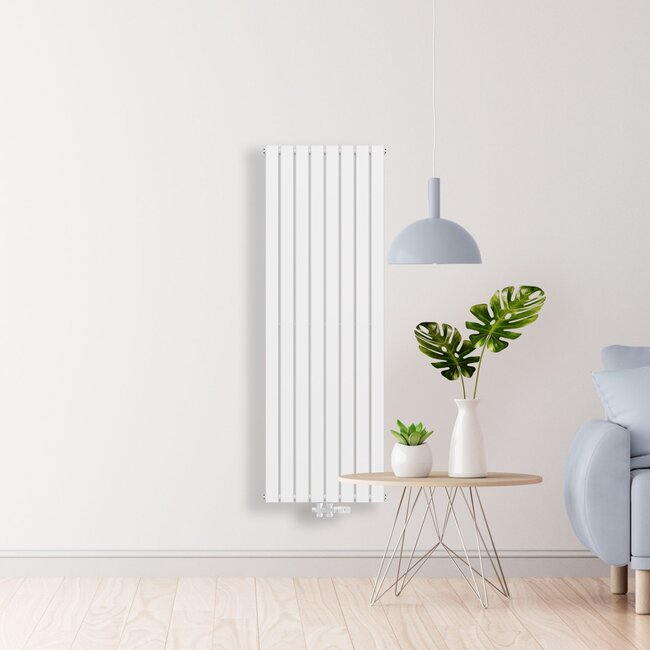 Verticale designradiator - H180 x B60 cm - middenaansluiting wit - 2164 Watt