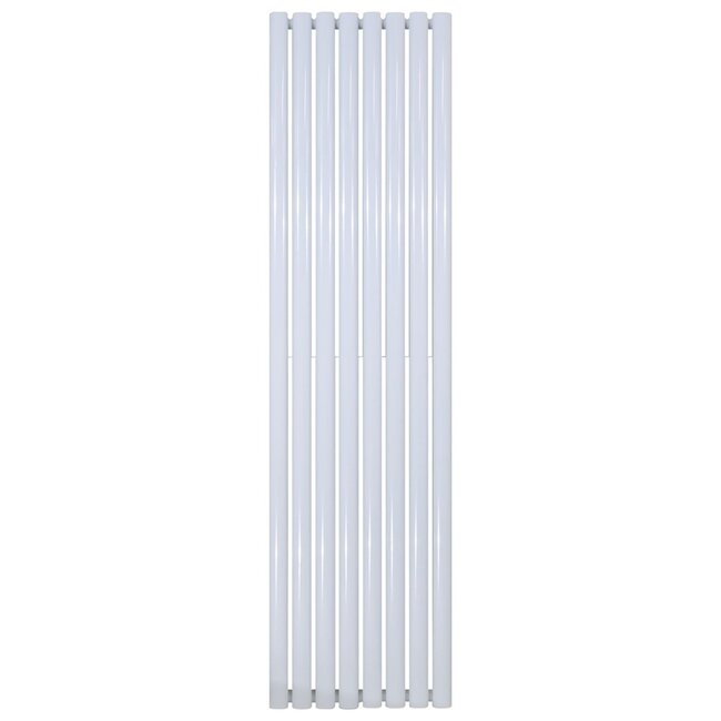 OVAL Verticale designradiator - H180 x B47 cm - midden-aansluiting wit - 1640 Watt