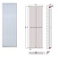 OVAL Verticale designradiator - H180 x B59 cm - midden-aansluiting wit - 2050 Watt