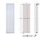OVAL Verticale designradiator - H180 x B47 cm - midden-aansluiting wit - 1640 Watt