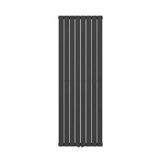 Magna Verticale designradiator - H180 x B60 cm - middenaansluiting Zwart - 2164 Watt