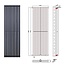 OVAL Verticale designradiator - H180 x B59 cm - midden-aansluiting Zwart - 2050 Watt
