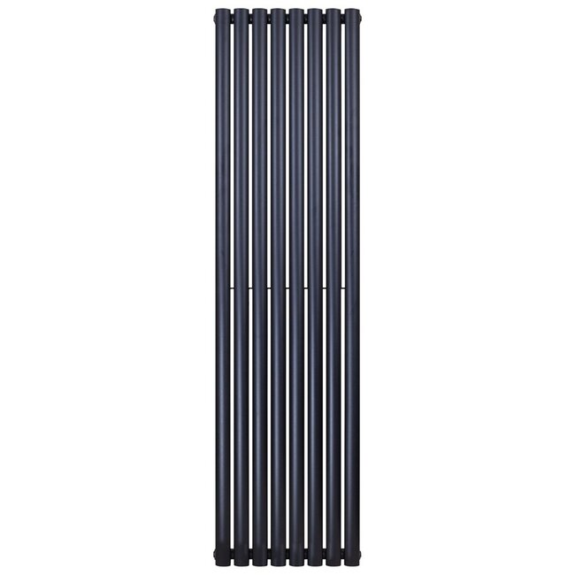 OVAL Verticale designradiator - H180 x B47 cm - midden-aansluiting Zwart - 1640 Watt