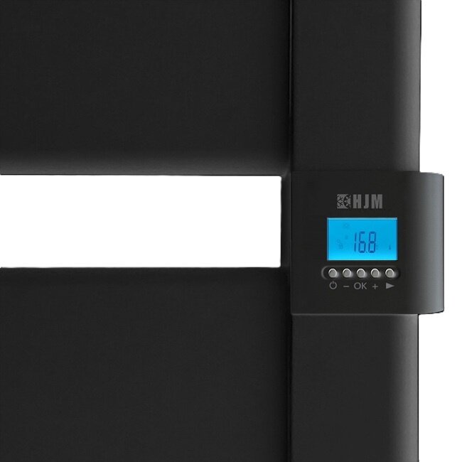 Vera - aluminium badkamerradiator H110 x B50 cm 750 Watt Zwart