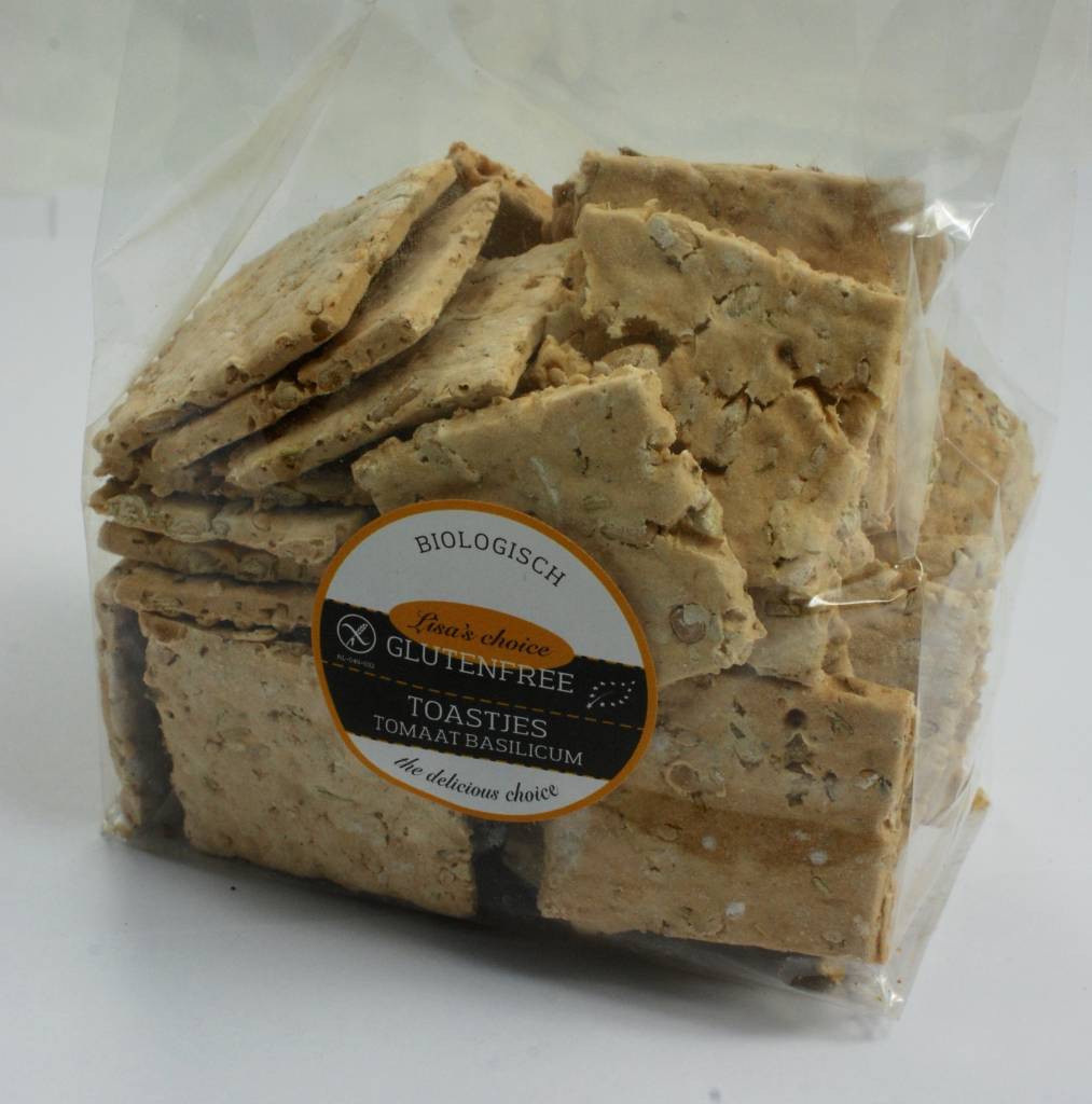 Toastjes Biologisch- glutenvrij met een beetje sesam
